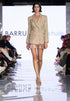 French Lace Jacket Dress with Bronze Fringe Hem